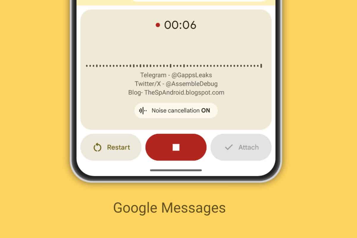 Google Messages Noise Cancellation