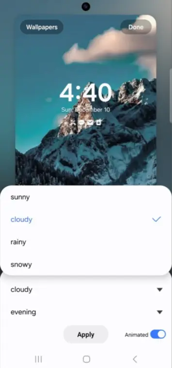 Samsung One UI 6 1 AI generated weather effects leak