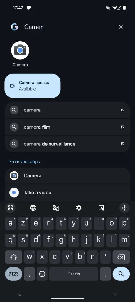 pixel launcher quick settings search