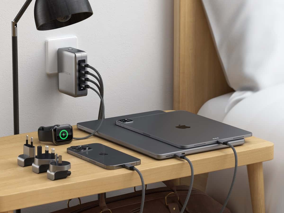 Featured image for Satechi intros 145W 4-port GaN travel charger at CES 2024