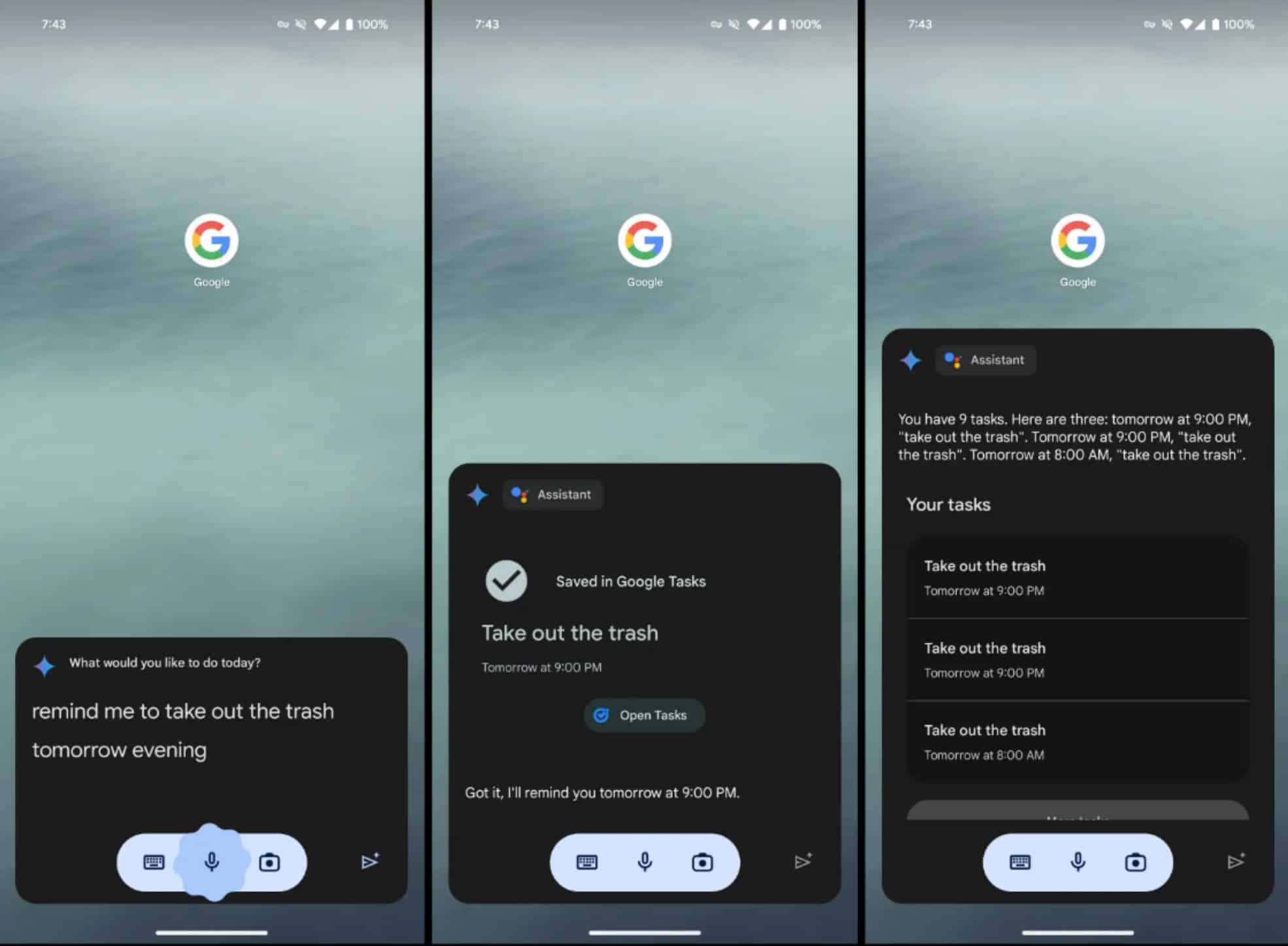 Gemini Google Tasks