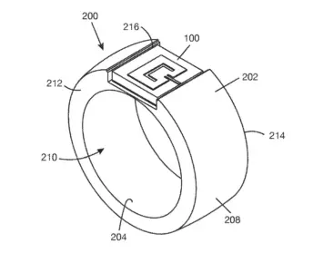 Google smart ring wearable antenna patent 1