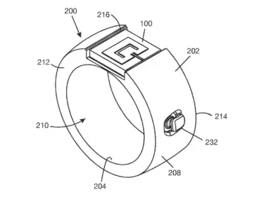 Google smart ring wearable antenna patent 3