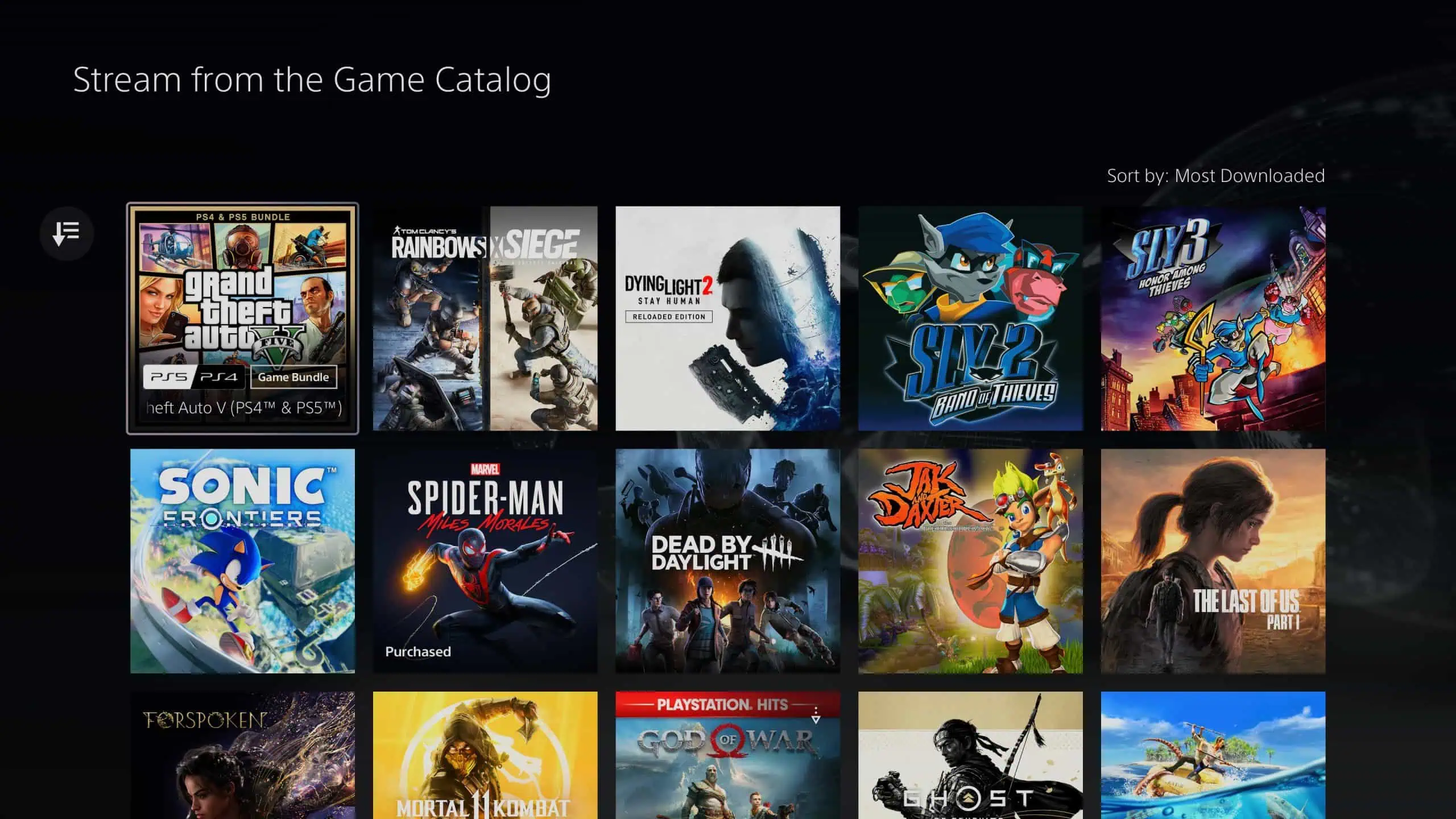 PlayStation Plus Streaming Catalog