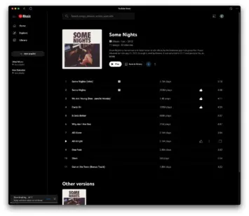 YouTube Music download web app screenshot