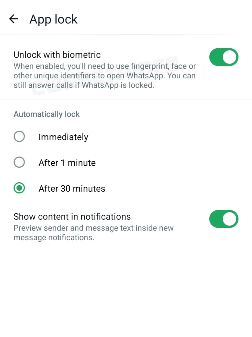 Authenitcation featurues Whatsapp beta