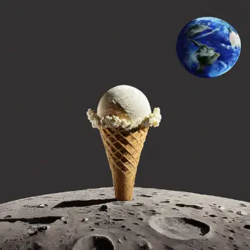 Gemini ice cream on moon