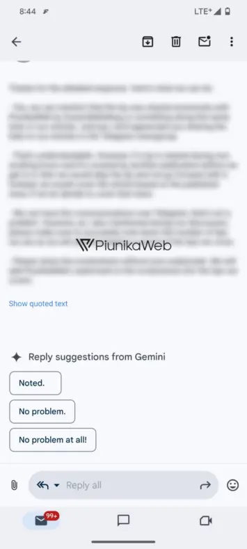 Gmail Gemini suggested replies 3