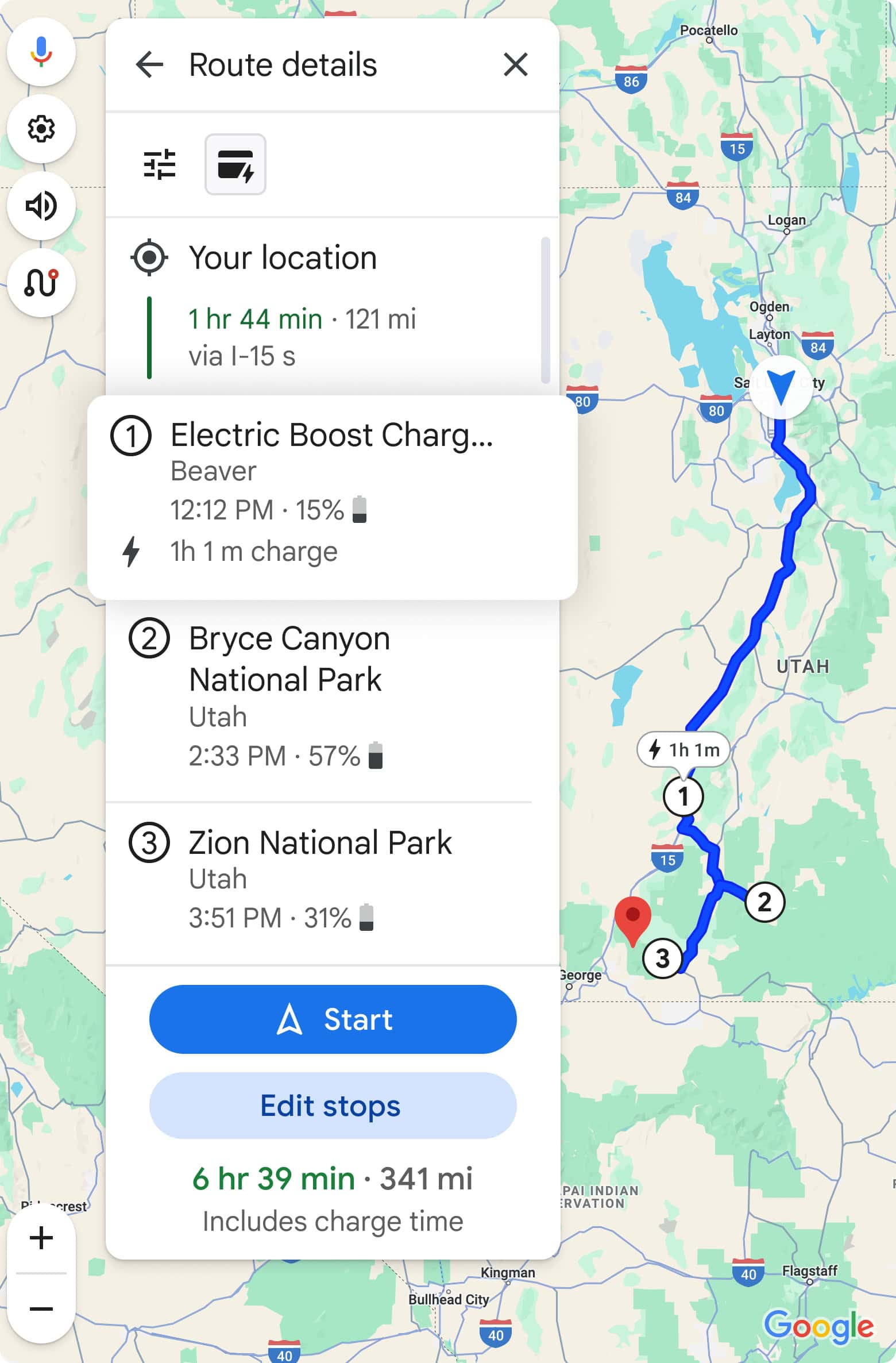 Google Maps charging for multi stop trips