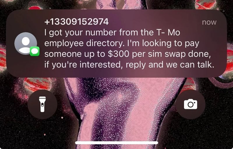 T Mobile mysterious texts on SIM swaps