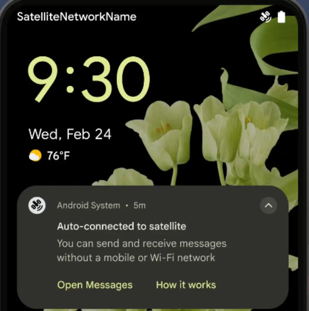 Google Messages conducting satellite messaging feature