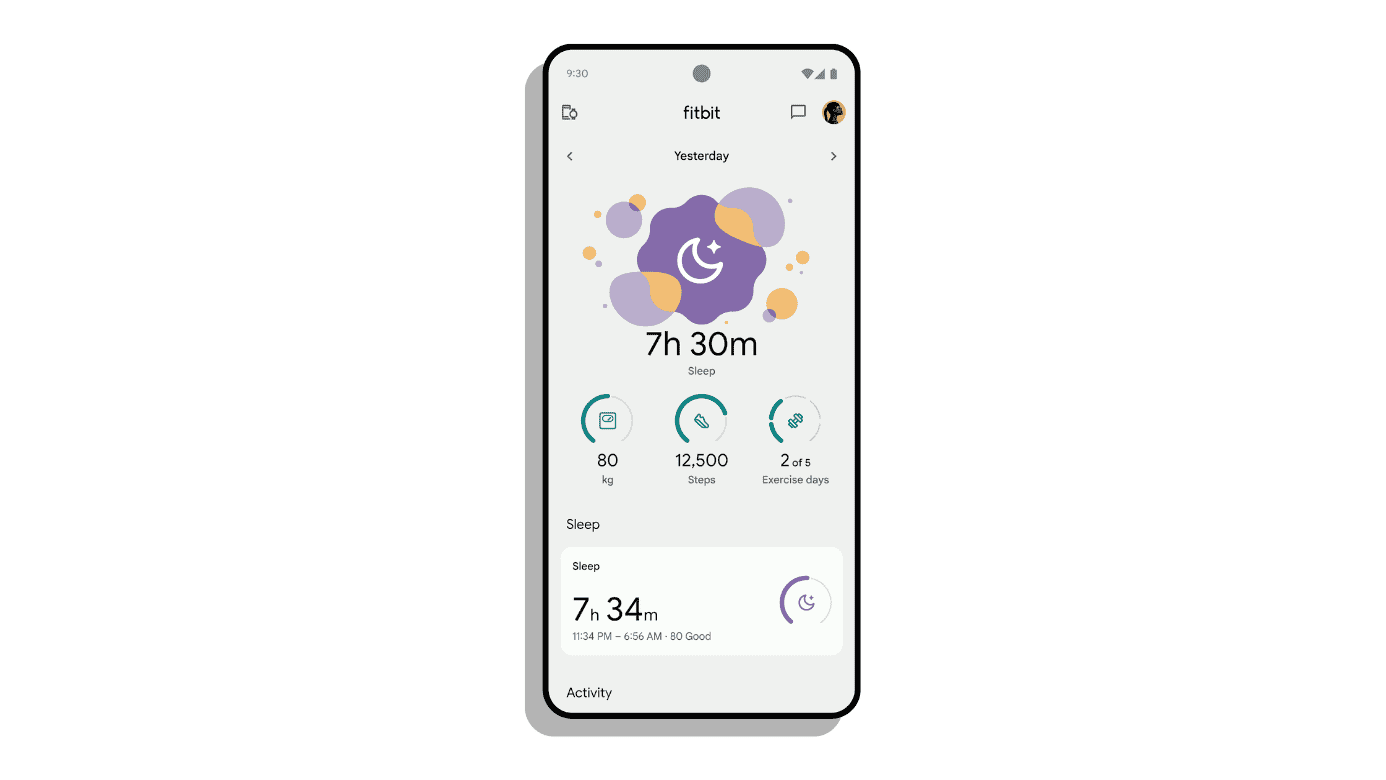 Fitbit app sleep experience redesign