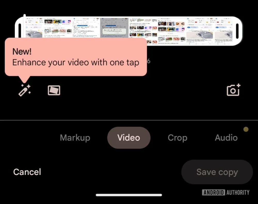 Enhance you video option in Google Photos.