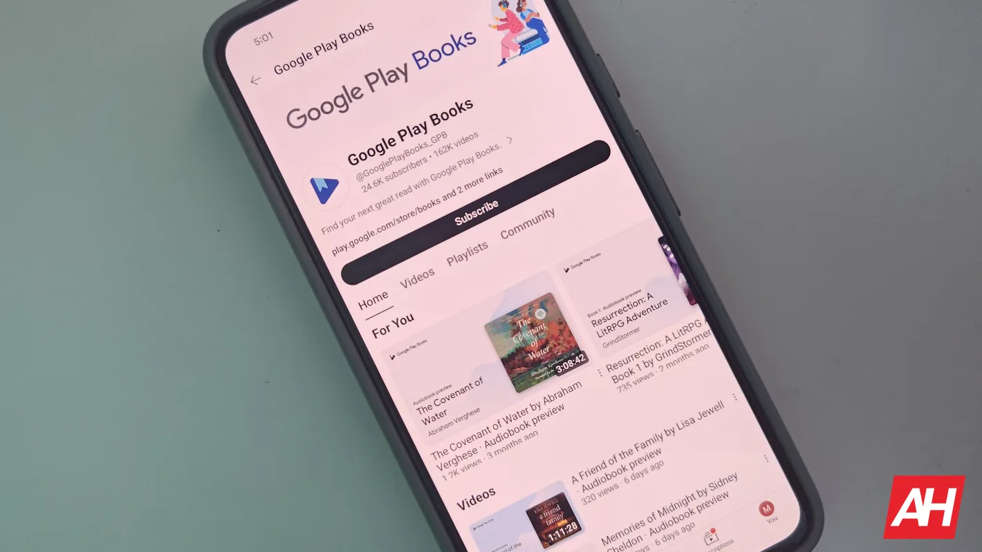 Featured image for Google Play Books audiobook previews now on YouTube