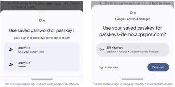 New Passkeys UX Chrome Android image 1