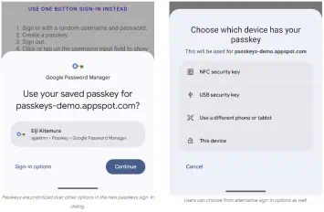 New Passkeys UX Chrome Android image 2