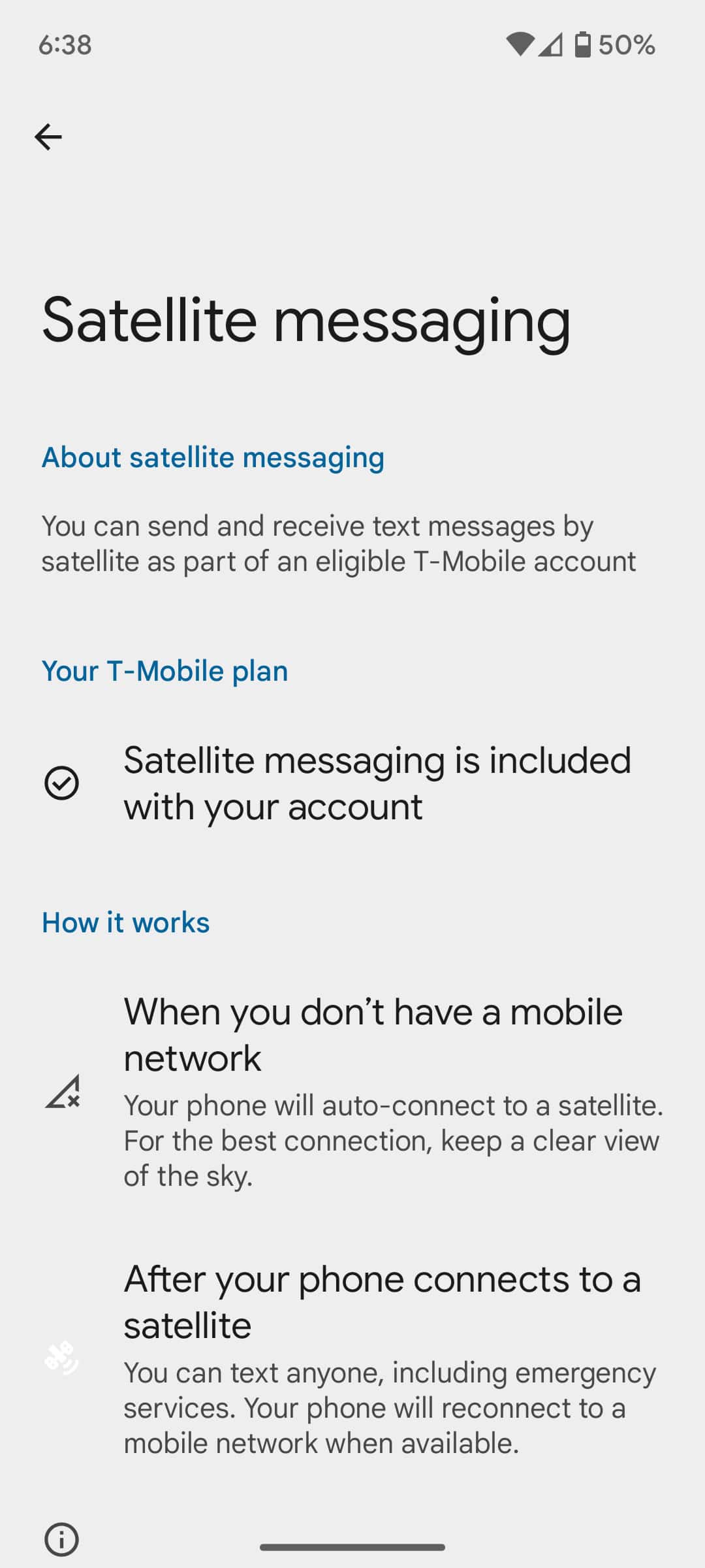 T Mobile Satellite Messaging