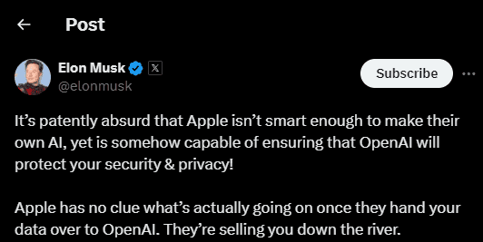 Elon Musk tweet apple chatgpt (1)