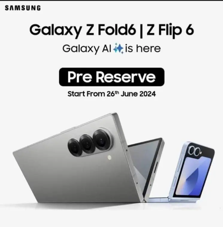 Samsung Galaxy Z Fold 6 Flip 6 pre reservations poster could be fake