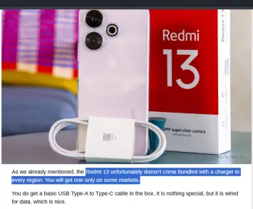 Xiaomi Redmi 13 no in box charger 1