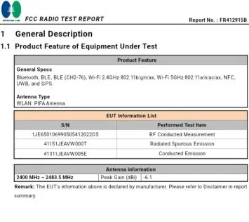 Google Pixel Watch 3 FCC 5