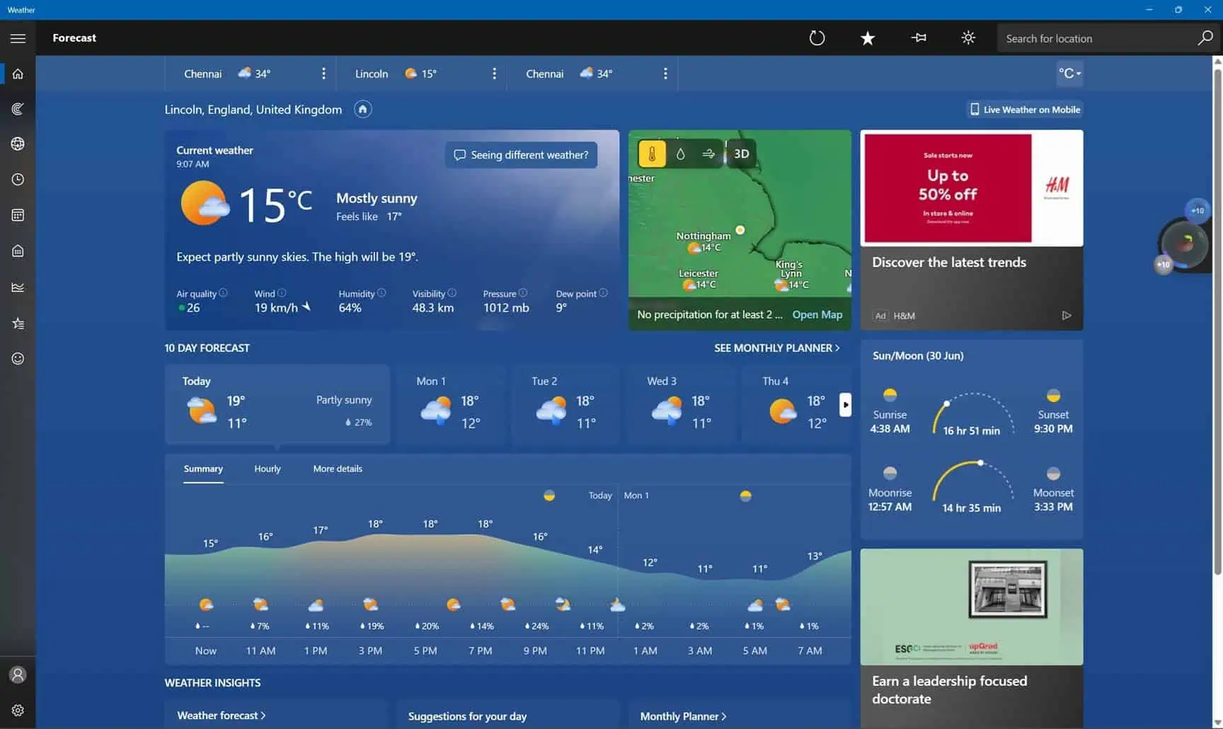Microsoft Windows 11 weather app ads