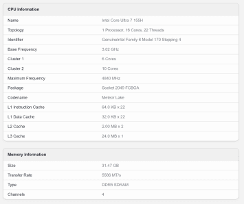 HONOR MagicBook Art 14 Geekbench CPU image 2