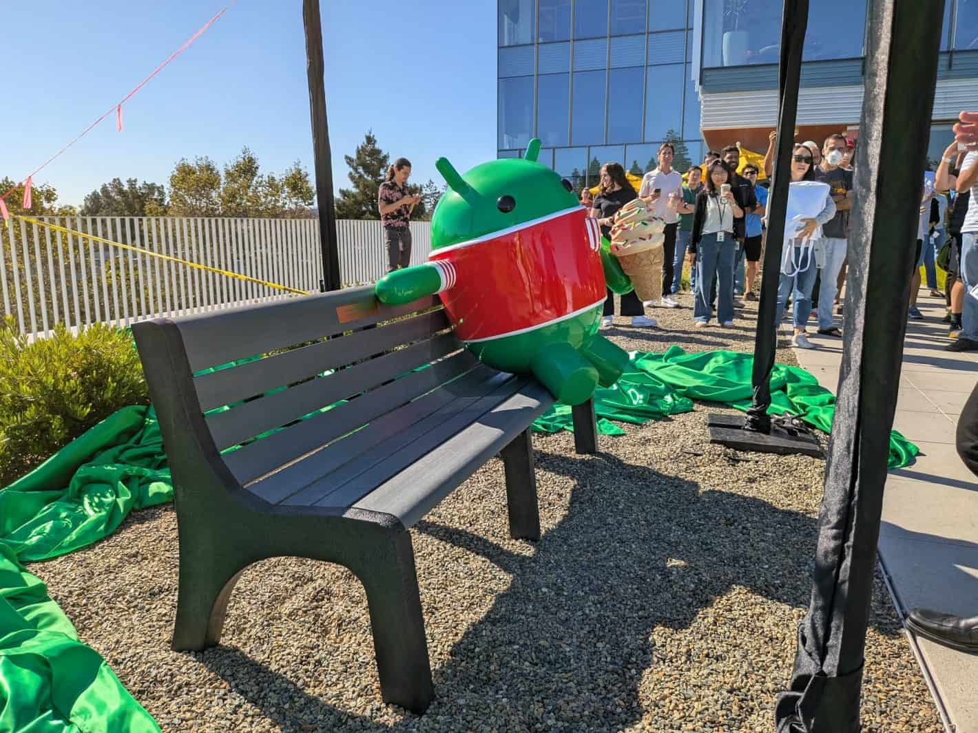 Featured image for Google VP Shows Off Android 15 Statue at the Googleplex