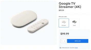 google tv streamer porcelain delayed