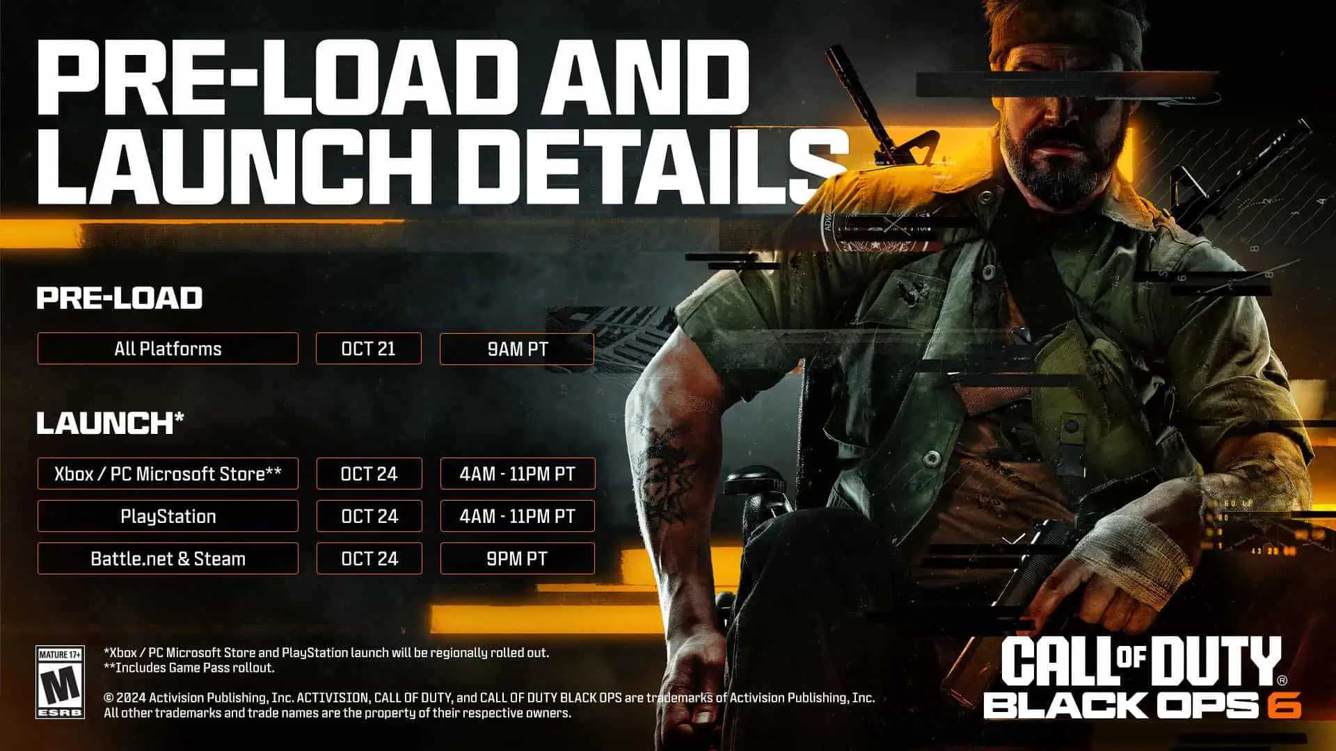 Call od Duty Black Ops 6 Preload Times