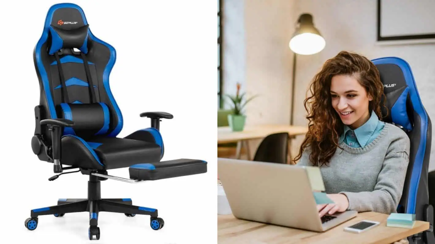 Featured image for Costway gaming chair with a footrest is now 44% off