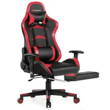 Costway gaming chair with footrest 4