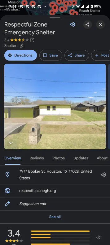 find emergency shelters google maps 2