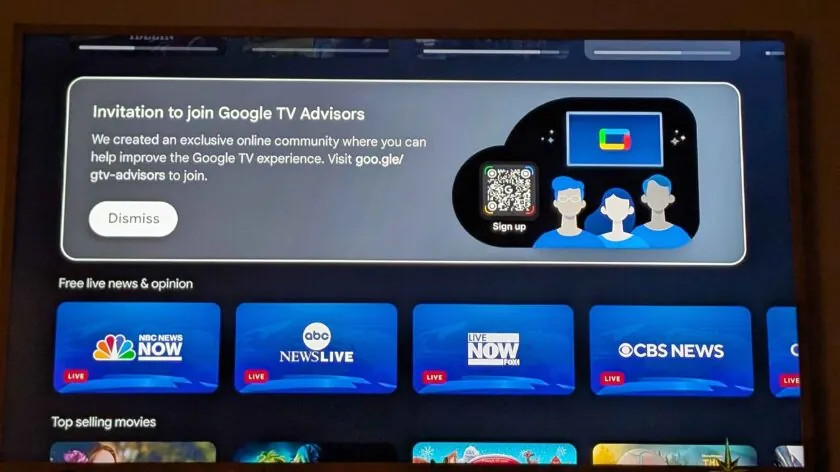 Google TV Advisors Community banner