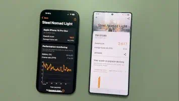 Galaxy S25 Ultra iPhone GPU benchmarks 3DMark Steel Nomad Light