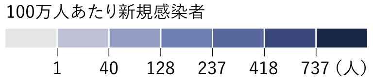 100万人あたり新規感染者