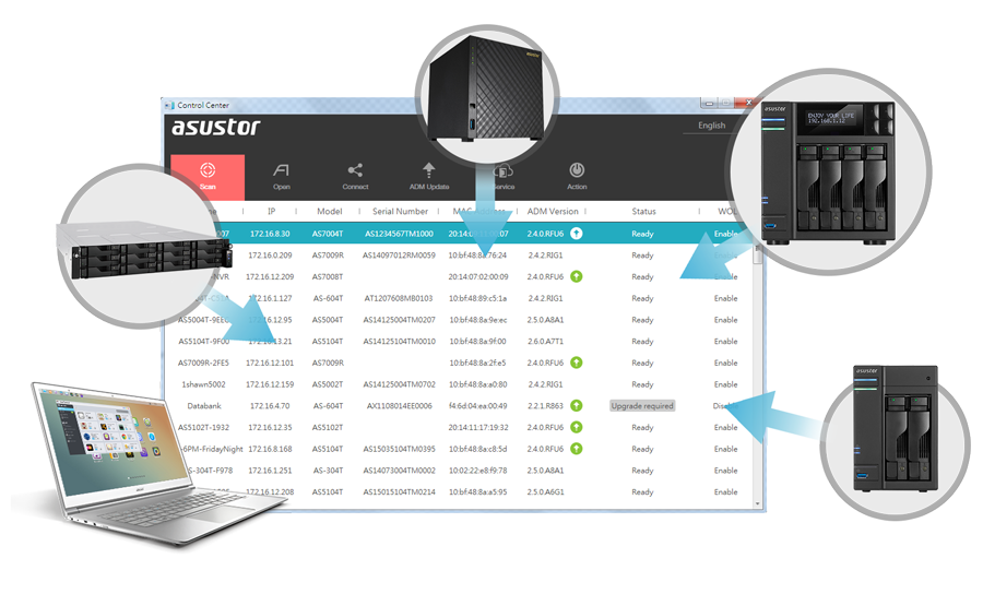 Asustor NAS 華芸 Quickly find and configure your NAS