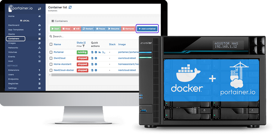 docker asustor NAS