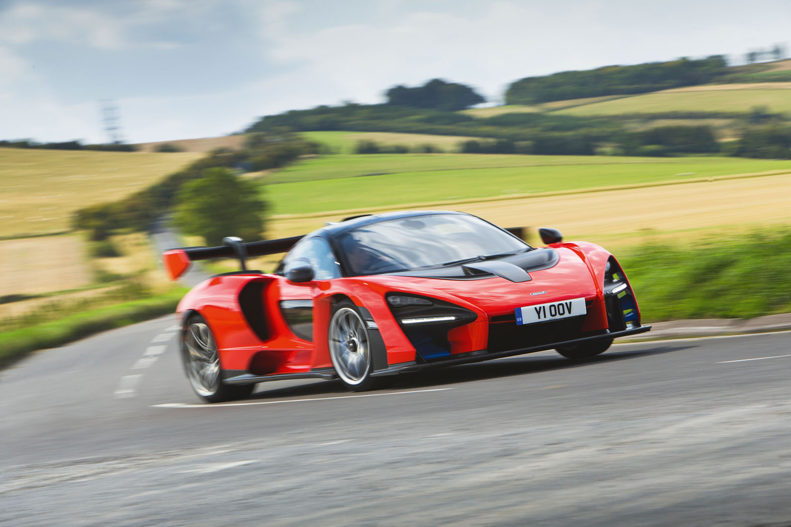 McLaren Senna 2018 road test review - cornering front