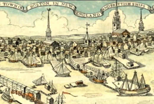 Sketch of the Boston Harbor