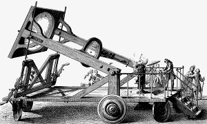 Lavoisier using a giant lens in combustion experiments