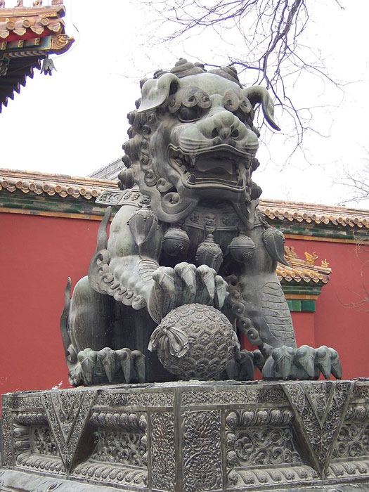 Yonghe Temple Foo Dog Statue