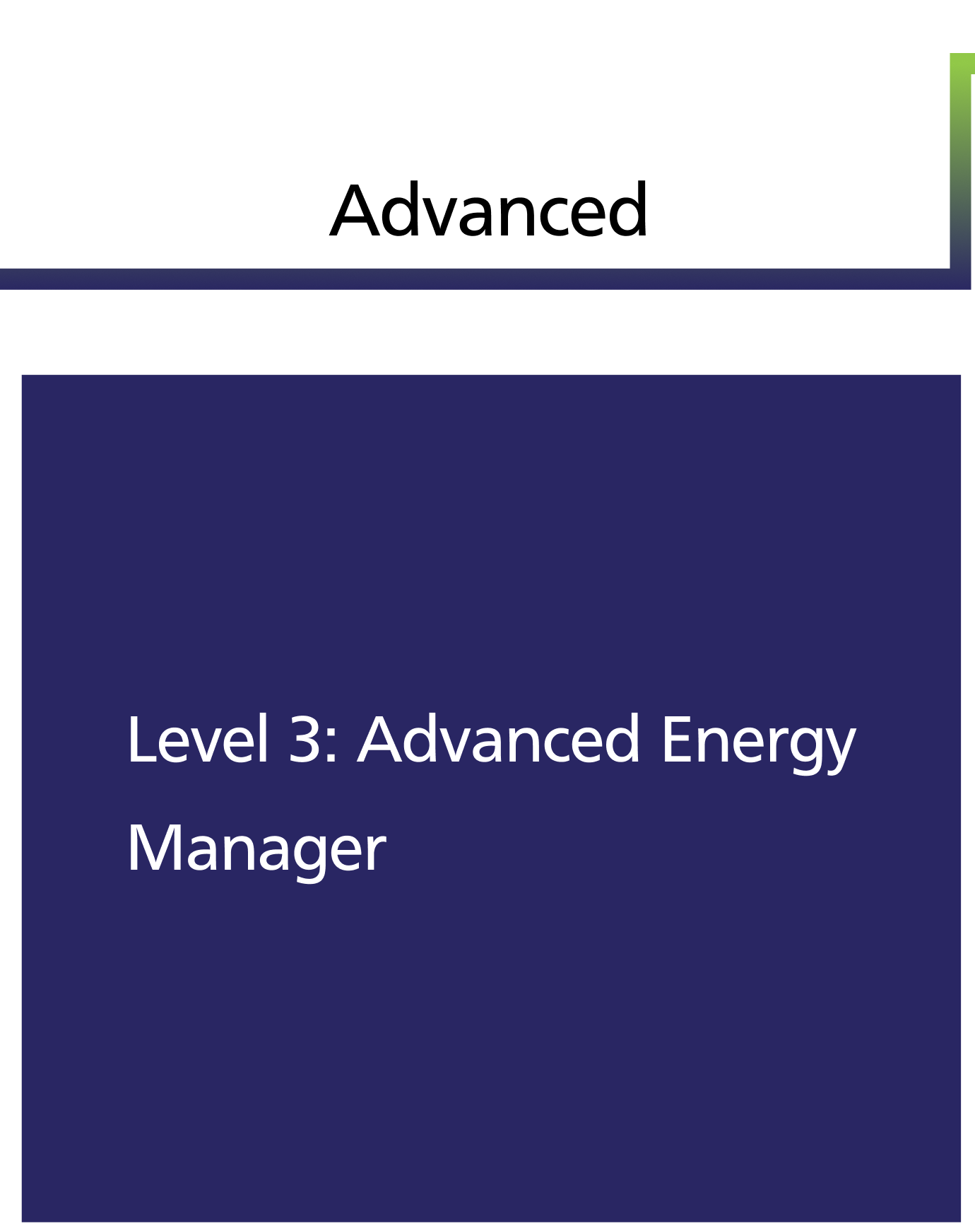 Level 3: Advanced Energy Manager