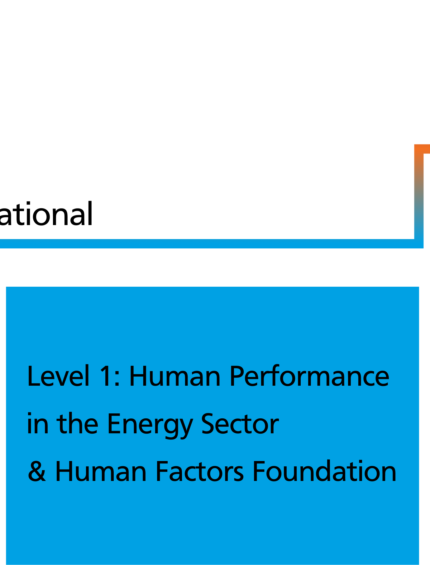 Level 1: Human Performance in the Energy Sector & Human Factors Foundation