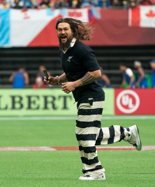 Jason Momoa at new zealand soccer game