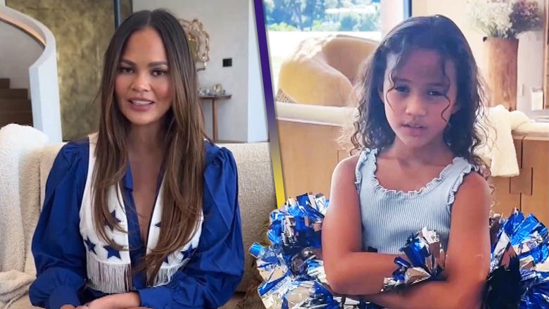 Watch Chrissy Teigen and Daughter Luna Parody Dallas Cowboys Cheerleaders