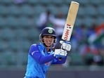 Initially, Smriti Mandhana smacked 87 runs off 56 balls, packed with nine fours and three sixes, as India reached 155 for six in 20 overs.(BCCI Twitter)