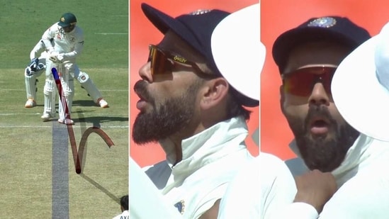 Virat Kohli reacts to Usman Khawaja's dismissal(Hotstar)