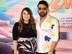 <p>Kapil Sharma was joined by his wife Ginni Chatrath as well. She arrived in a black dress and the couple went on to pose together for the paparazzi. She also styles him for his public appearances. (Varinder Chawla)</p>