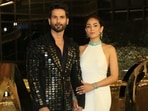 Shahid Kapoor and Mira Rajput too made a powerful appearance in black and white. While Shahid wore black formals with a metallic blazer, Mira wore a white gown with a train. (Varinder Chawla)